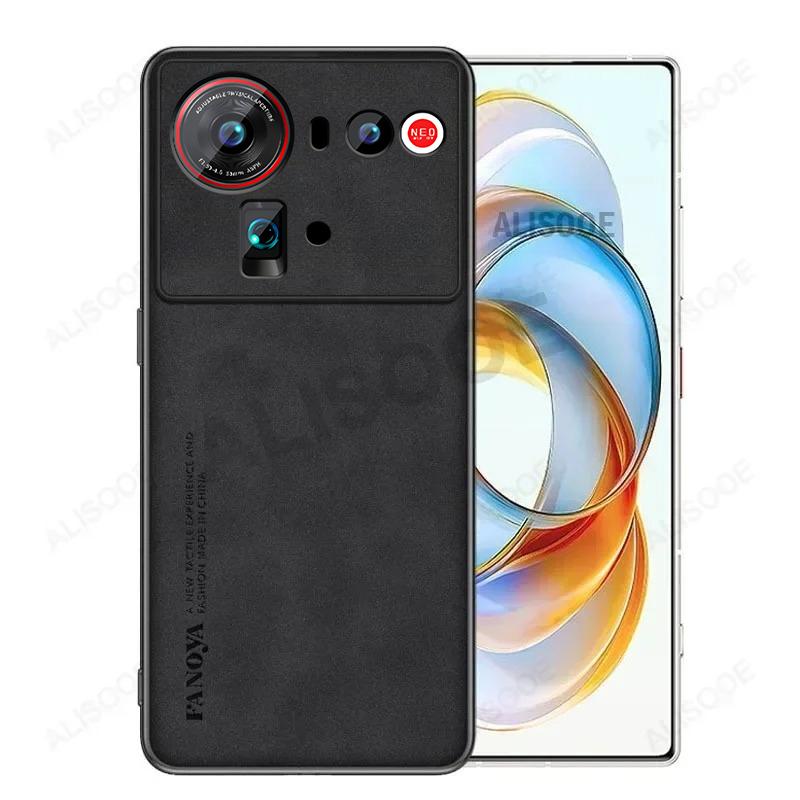 Frosted PU-Leather Funda for Nubia Z80 Ultra Z70 Z60 Ultra Case Matte Plastic Shockproof Back Cover Capa