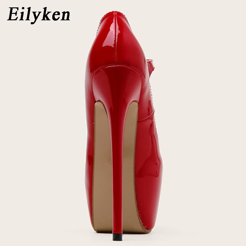 Escarpins Sexy à Plateforme et Bride à Boucle, Bout Rond, Talons Très Hauts, Chaussures de Club de Strip-teaseuse, taille 35-42