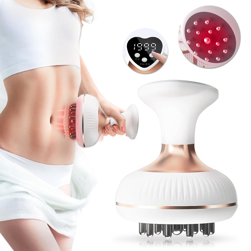 Spazzola Meridiani Elettrica Massaggiatore Corpo Gua Sha EMS Microcorrente Compressa Calda Raschiatura Drenaggio Linfatico Macchina Brucia Grassi