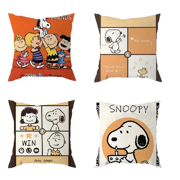 4pcs Pillowcases Cushions Snoopy Cute Gift 45x45cm