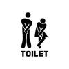 Toilet Door Decorative Sign: Cross-Border Bathroom Reminder Wall Sticker
