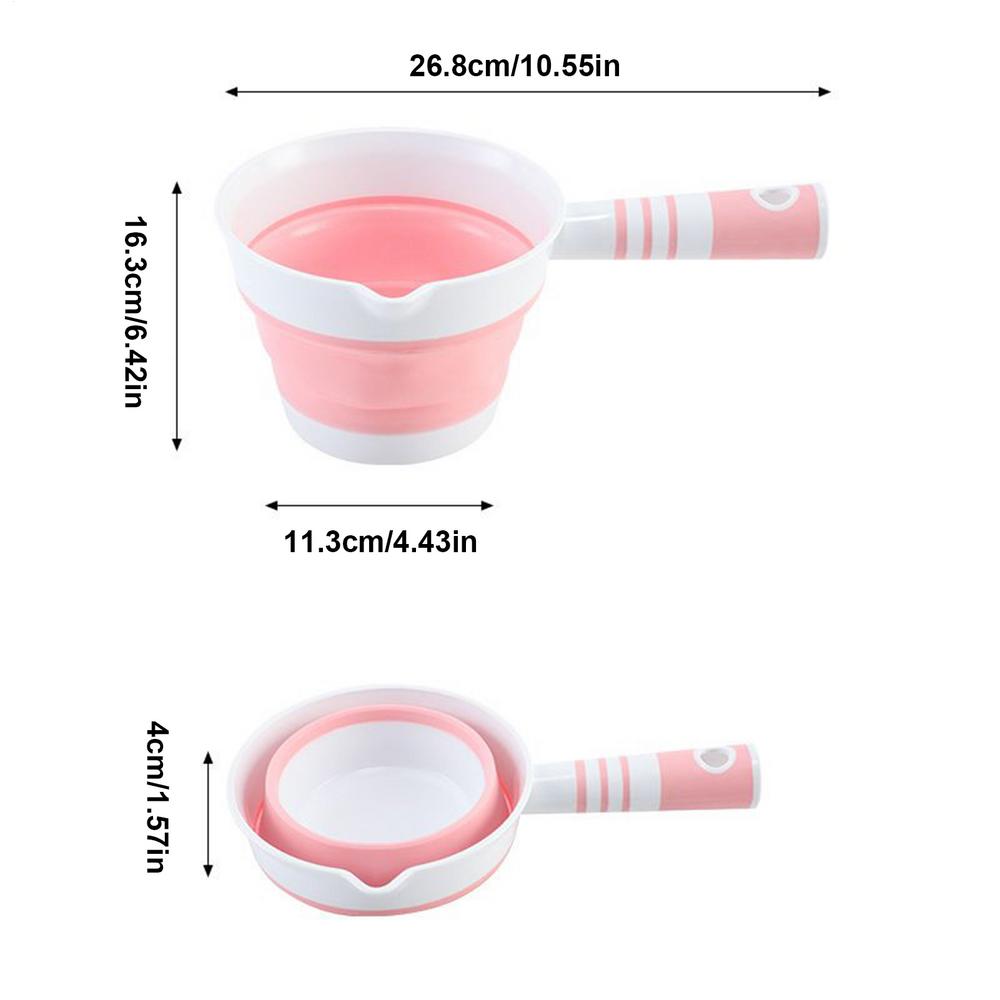 Foldable Water Ladle Bath Pourer Hangable Scoop Dipper Spoon for Garden Kitchen Cooking Shower Bathroom Daily Life