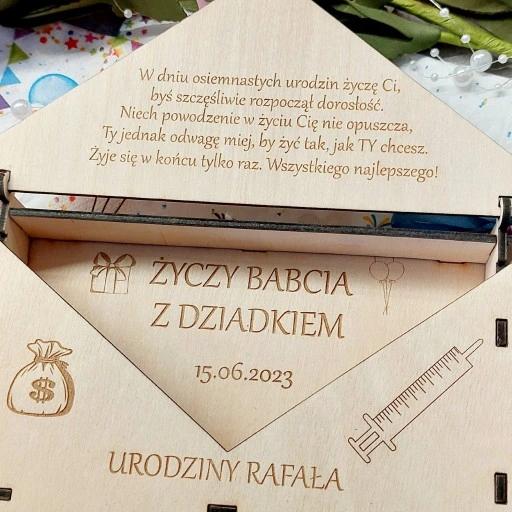 Pudełko Koperta Na Pieniądze Prezent 18 Urodziny