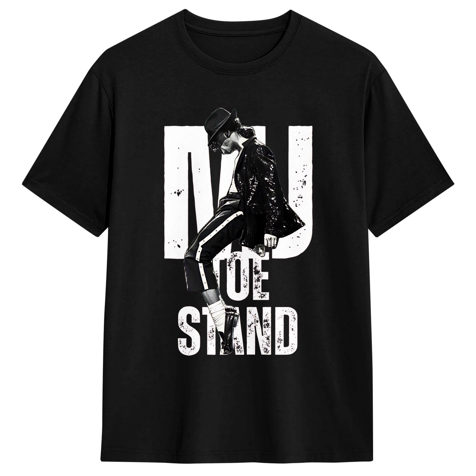 

Toe stand MJ Michael Jackson Men s T Shirt Fashion Tee Shirt Short Sleeve Round Neck T-Shirt Pure Cotton Summer Clothing S разноцветный