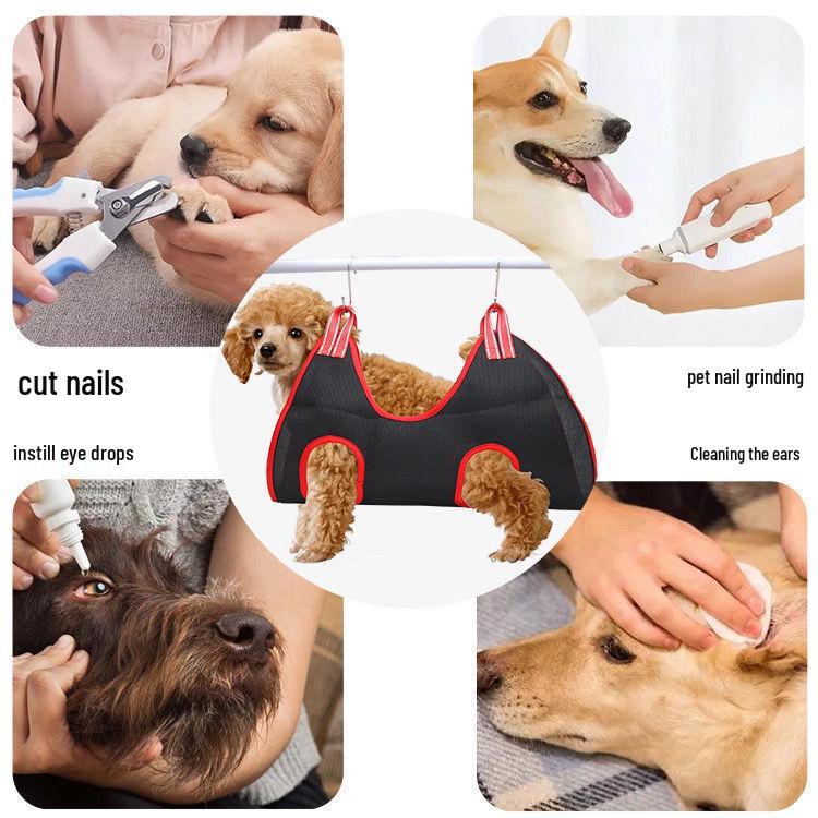Pet Grooming Hammock for Small & Medium Cats & Dogs - Bathing, Nail Trimming, Ear Cleaning & Grooming.