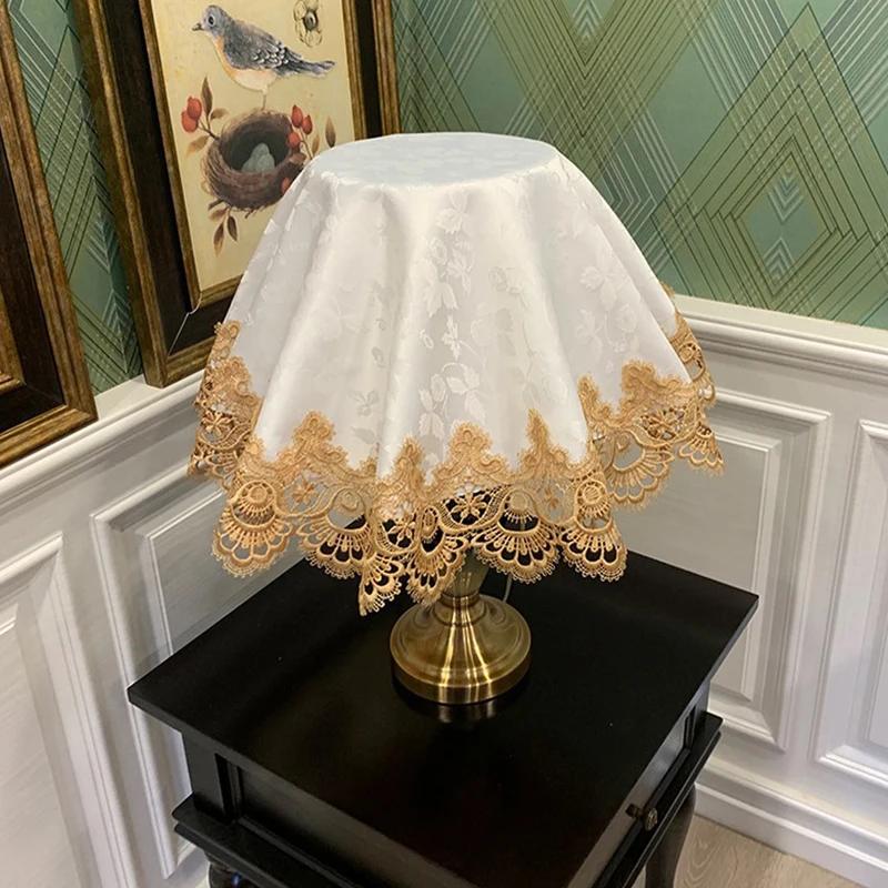 

70см Настільна лампа в європейському стилі Пилозахисний чохол Тканинний настільний абажур Вишивка Мереживо Пилозахисні чохли Чохол для соковижималки Рисоварки