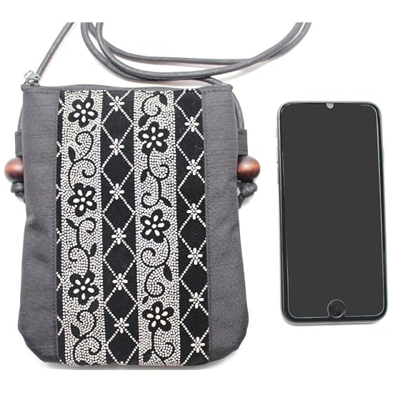 Maruzen Pochette Suede Inden-style Walking Pochette Cherry Blossom