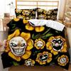 Cartoon Pumpkin Duvet Cover Gothic Halloween Skull Bedding Set Polyester Lantern Ghost Comforter Cover King For Boys Girls Decor