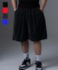 Ballianteu Terry Wide Knee-Length Single-Pleat Bermuda Shorts Black