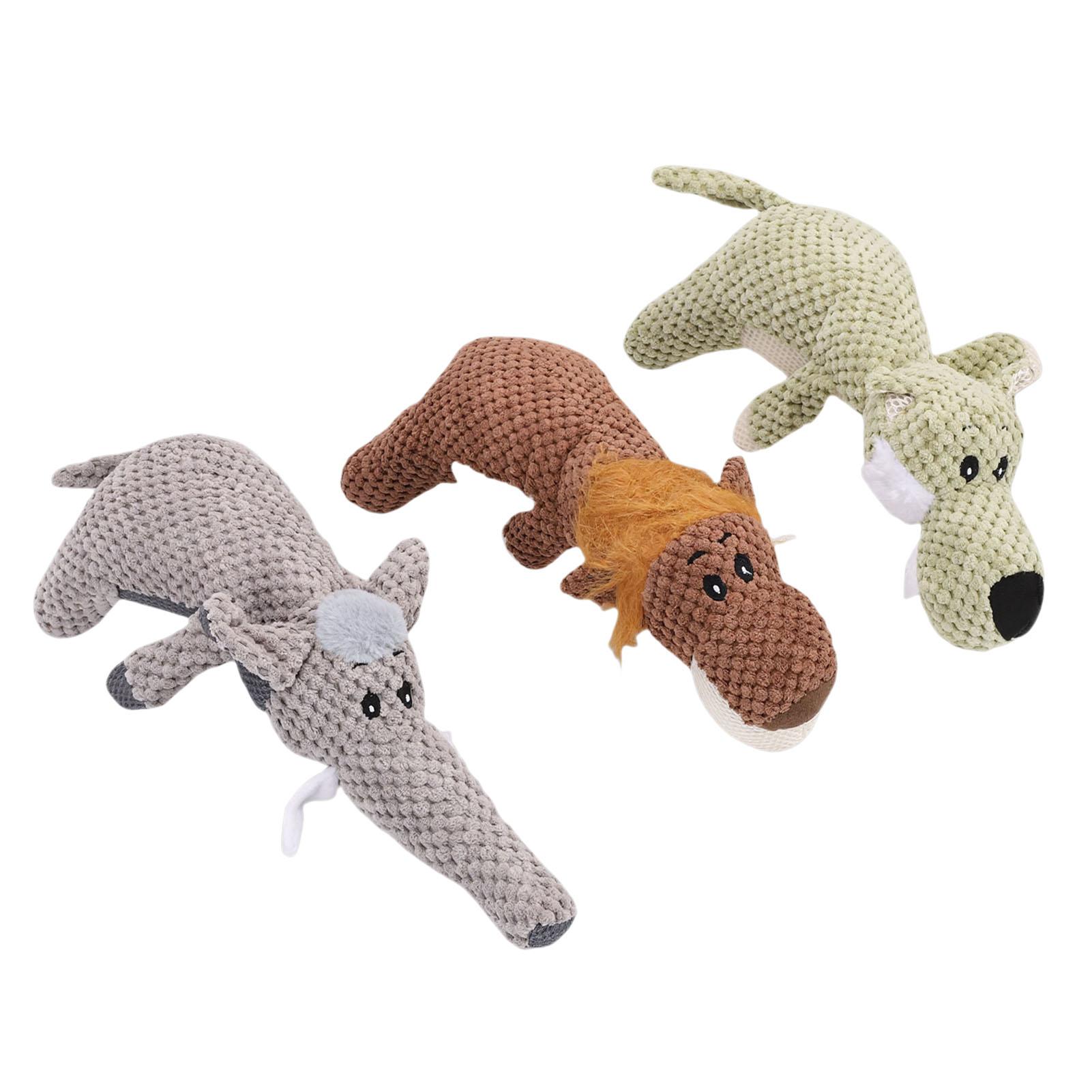 Puppy Squeaky Chew Toy Pineapple Patterned Fleece Puppy Chew Plush Toy for Home and Outdoor