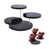 3-Tier Acrylic Cupcake Stand - Black, Round Display Rack for Desserts, Jewelry, Decorations - Ideal for Weddings, Parties, Tea Parties, Home