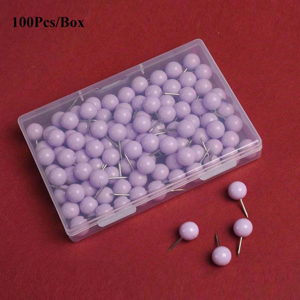 Push Pins Map Tacks with Plastic Beads Head for Cork Board Multi-Color Map Pins for Travel Map Board Pins Bulletin Board Office