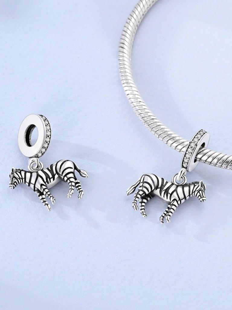 Charms Plata Animals Elephants And Zebras Beads Copper Plated Fit Charms Copper Original Bracelet For Jewelry Making Diy Charm