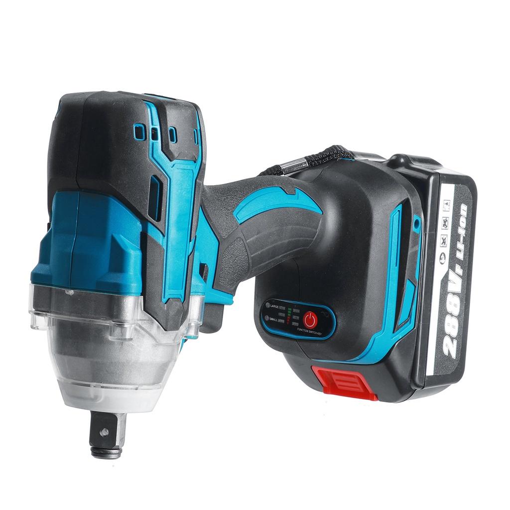 21V 800 N.M 288VF Portable Electric Wrench With 2Battery New Cordless Brushless Impact Wrench Drill