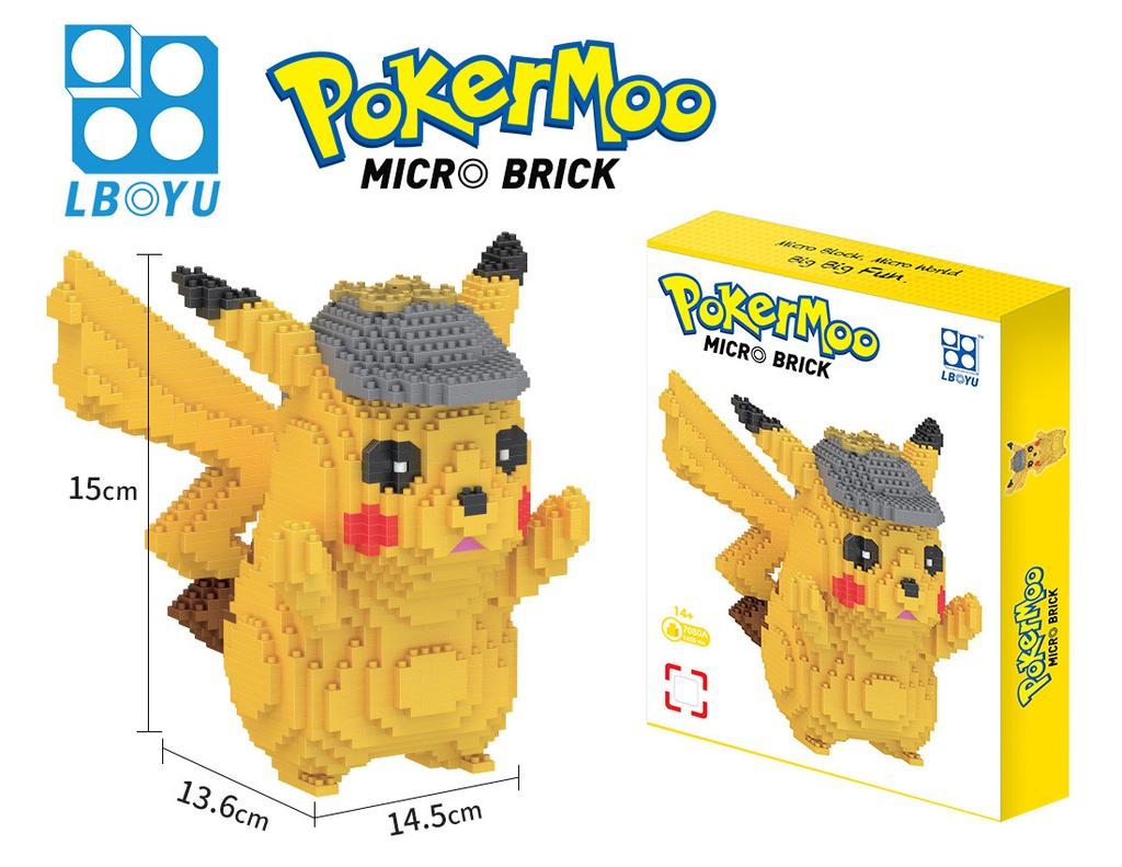 Pokemon Micro Building Block Pikachu Psyduck Gyarados Charizard Squirtle Model Diamond Brick Figure Model Toys for Birthday Gift