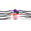 Leather Couples Erotic Flirting Toys - Silicone Mouth Gag Ball for Adults