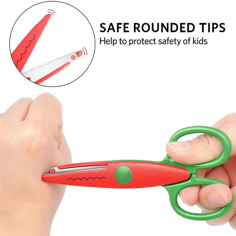 Student Homemade Color Album Decorative Lace Scissors Comfortable Hand Scissors Paper Cuttings Scissors Art Safety Scissors