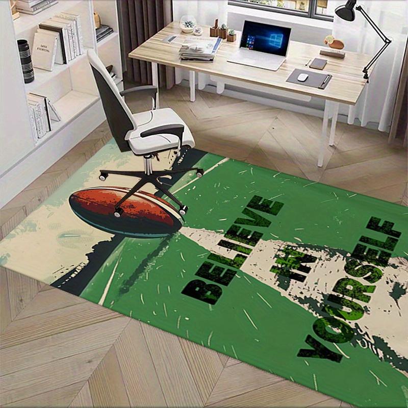 Office Carpet Believe in Yourself Rug for Sofa Protection Under Chairs