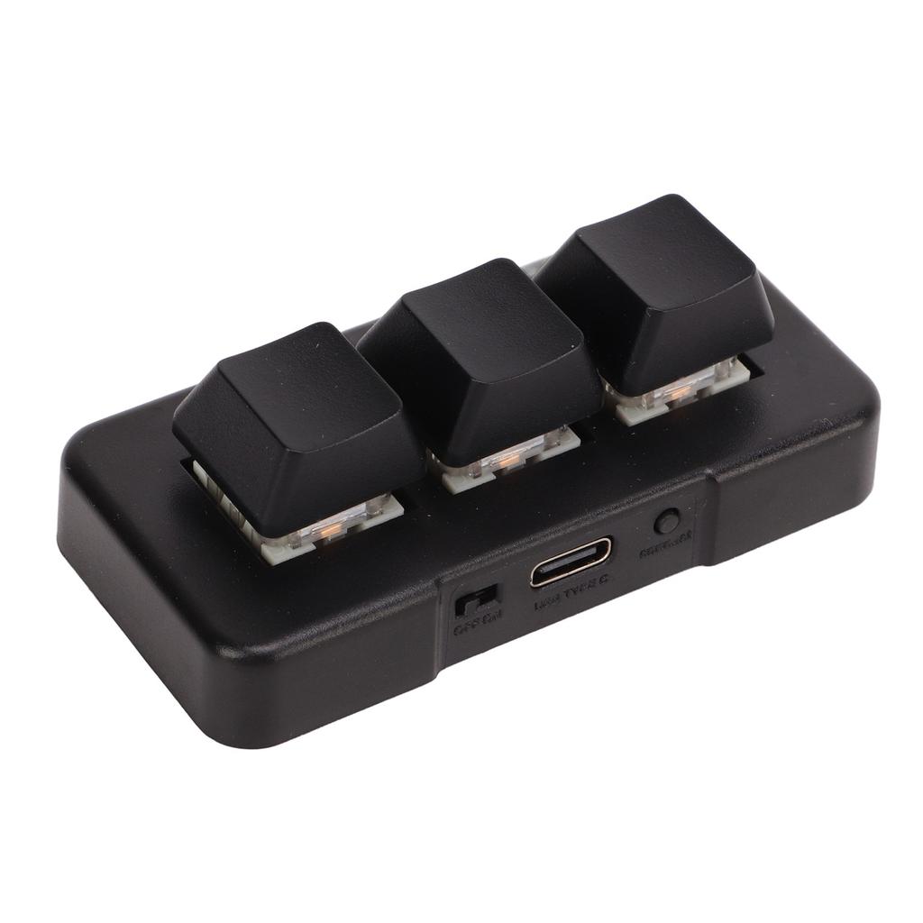 Mini 3-Tasten-Steuertastatur mit USB-Kabel Benutzerdefinierte Drehknopf-Tastatur Programmierung Makro-Tastenfeld