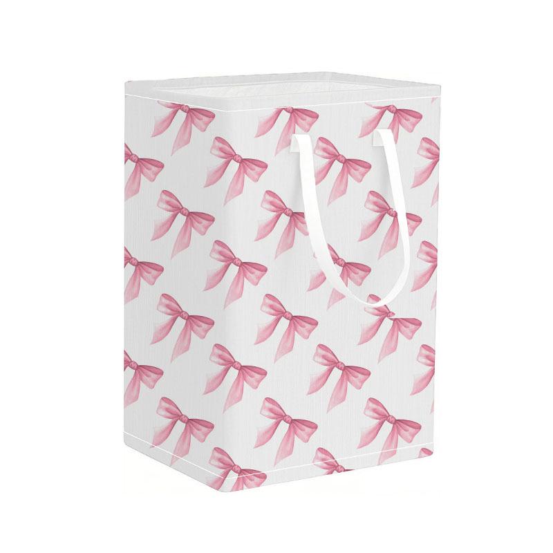 Foldable Striped Laundry Basket – Large Capacity Fabric Hamper for Dirty Clothes Storage