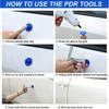 1SET Car Dent Repair Tool, Silver T-Handle with 36 Blue Car Dent Drawrings, Affordable, Rugged, Industrial Quality