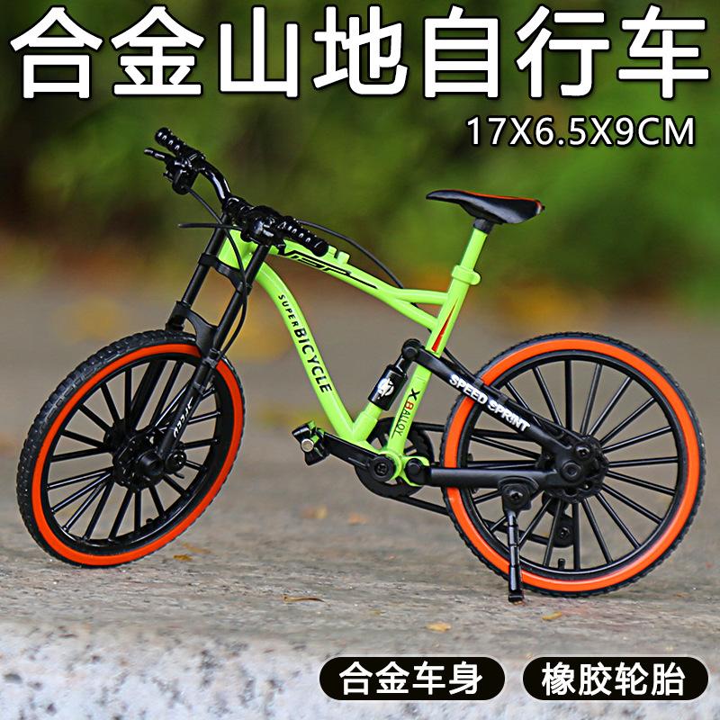 Alloy Bicycle Model Boy Toy Simulation Soft Tail Road Downhill Mountain Ornaments Gift