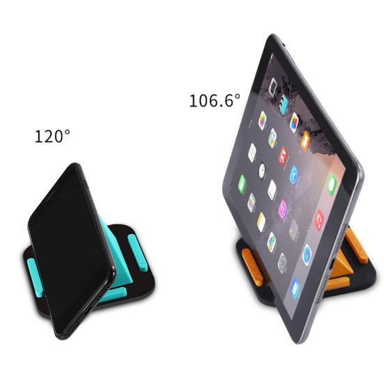 Phone Holder Pyramid Silicone Adjustable Viewing Shape Non-Slip Angles Smartphone Desk Stand