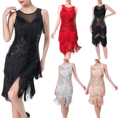 Women's Solid Color Sleeveless Sling Tassel Style Dress Dress