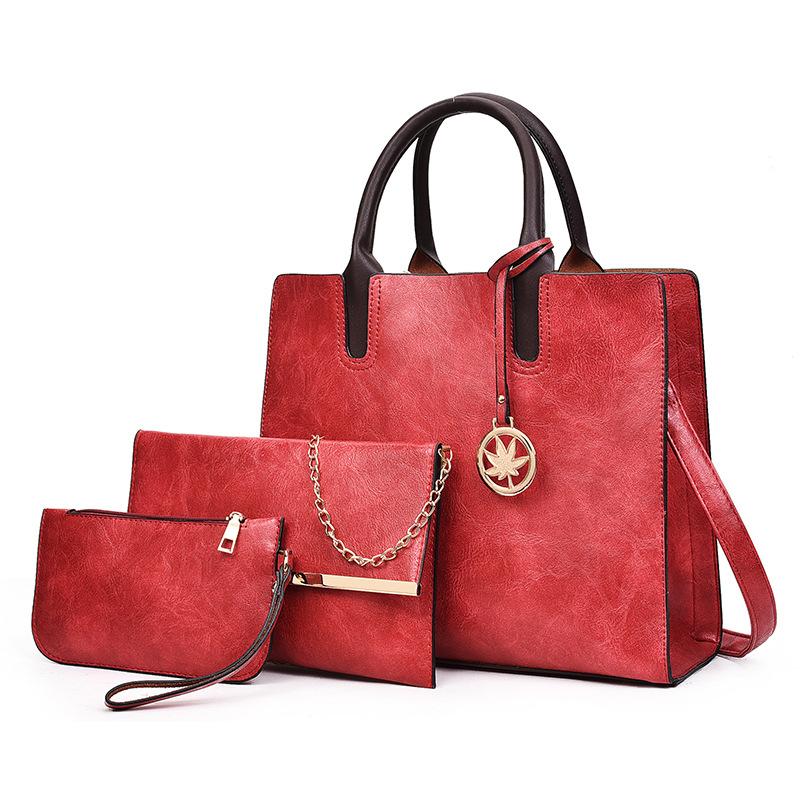 Large-capacity women's bags, new mother and child bags, mother and child bags, large bags, multi-piece sets, fashionable and simple shoulder bags.