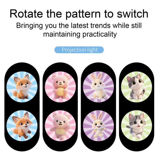 Yousheng Creative Light and Shadow Toy Mini Keychain Cute Projector Shape Hand Cranked Projection Toy Portable Children's Puzzle Toy Great Gift for