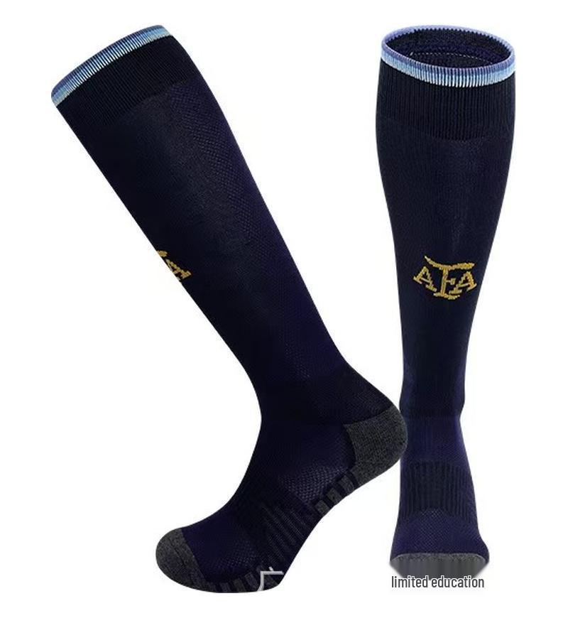 World Cup Over-the-Knee Football Socks - Argentina & Miami Barca Design for Adults & Kids