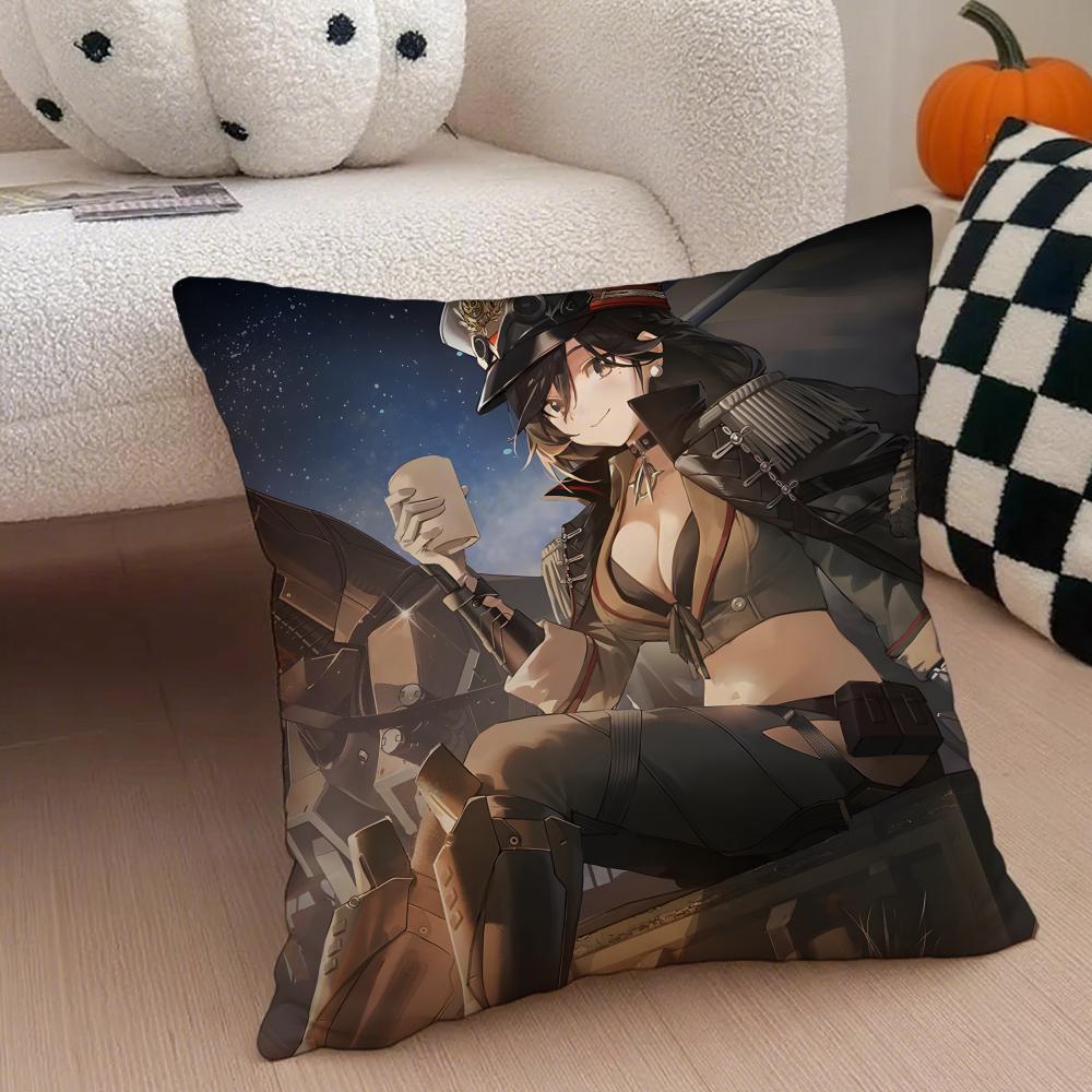 Fashion GGirls Frontline 2 EExiliums ICONS Cushion Cover Throw Pillow Cover Hidden Button Durable Polyester Chair Cushion