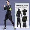 Men's Quick-Dry Tight-Fit Ice Silk Sportswear: Short Sleeve and Five-Point Pants Set for Summer Fitness and Running