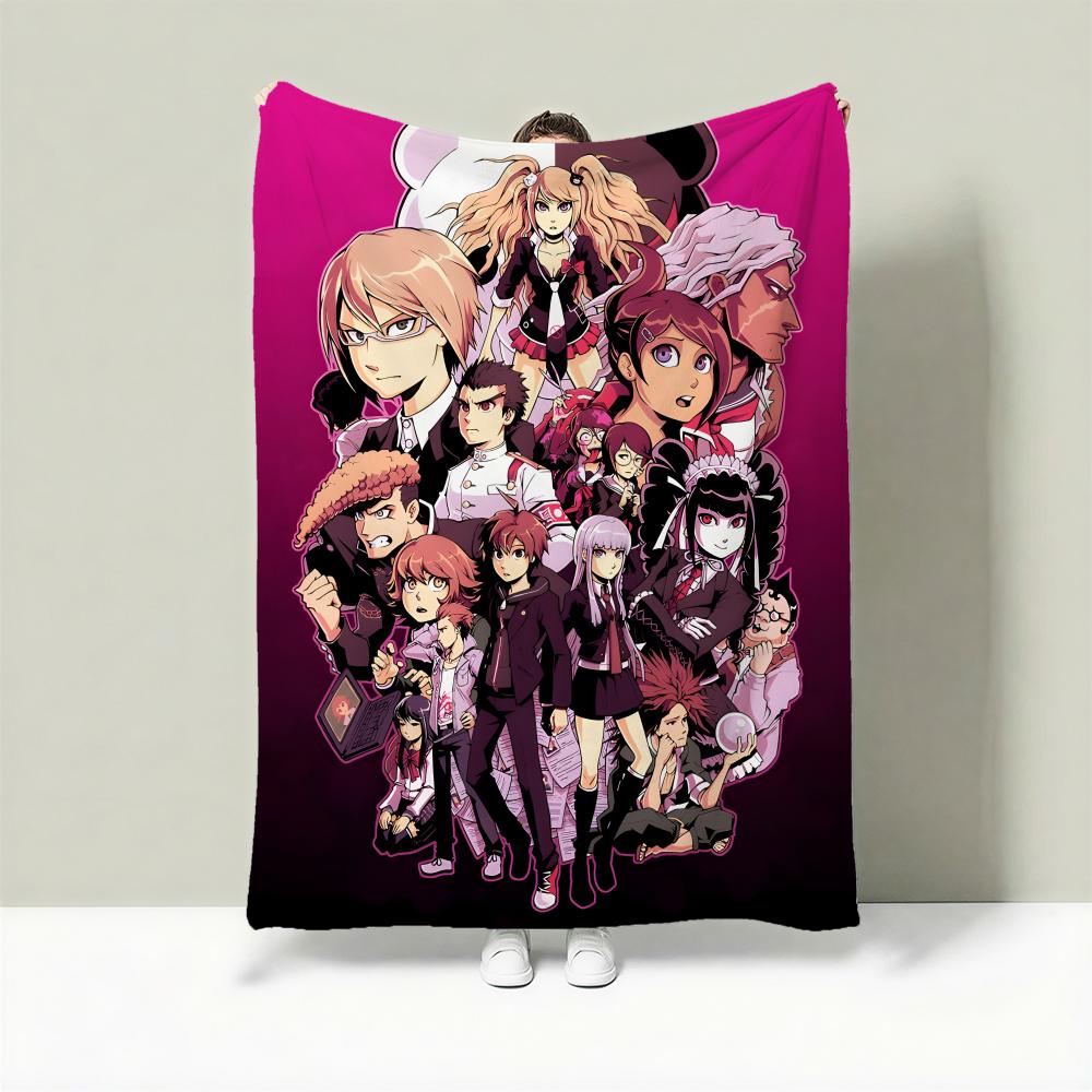 Game D-Danganronpa Throw Lightweight 240g Flannel Blanket Soft Skin-friendly for Summer Cooling 75cmx90cm