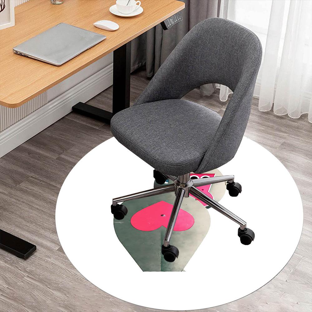 

1pc heart monkey Round Chair mat Area Rug - Non-Slip, Floor Mat for Office, Bedroom, and Indoor Decor c1125048 80cm by 80cm