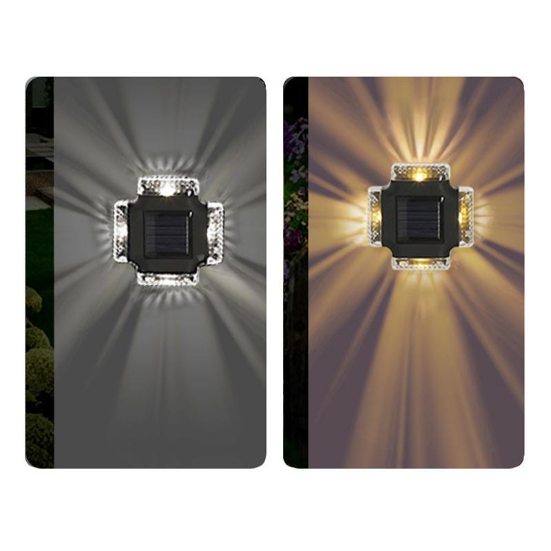 Led Solar Wall Lamp Waterproof Solar Light Up And Down Luminous Lighting For Outdoor Garden Fence Stairs Decoration Solar Lamp