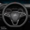 Genuine Leather Steering Wheel Cover for Buick: Compatible with Excelle, Regal, Envision, Verano, GL6, GT, and GL8 Models.