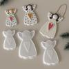 WTEMPO Wing Girl Shaped Design Pendant Making Molds DIY Resin Epoxy Handcrafts Molds Christmas Tree Hanging Ornaments Molds Festive Decoration Molds