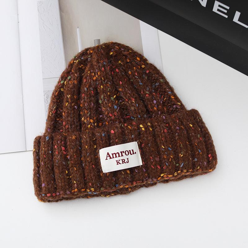 Hat Women's Autumn and Winter New Versatile Wool Hat Warm Ear Protection Windproof Knitted Hat Cold Hat