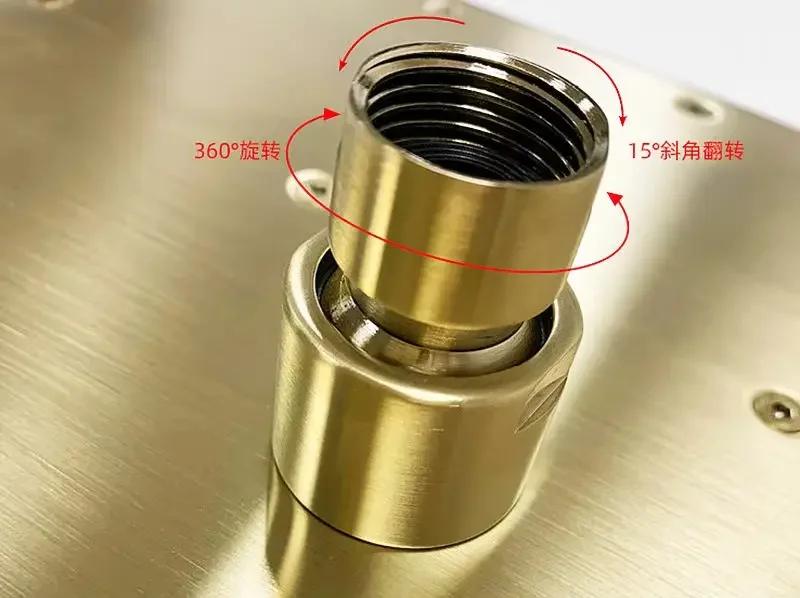 Bathroom Accessories Bath Square Rain Shower Head Quality Brass Shower, Brushed Gold, Rose, Black, Chrome, Brushed Grey