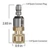 M-Modern-Quick Pivoting Coupler Attachment+7 Pressure Washer Nozzle Tips, With 360° Rotation Angle As Shown Stainless Steel+Plas