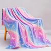Coperta in Flanella Arcobaleno Unicorno Luminescente Morbida Accogliente Universale per Divano Letto Regalo di Compleanno per Bambini Calda Decorazione per la Casa