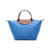Longchamp Le Pliage 30 Krótka Rączka Zamknięcie na Zamek Błyskawiczny i Zatrzask Skórzane Wykończenie Pierożek Torba Podróżna Średnia Damskie Torby Tote Ciemnoniebieski 1623089P78