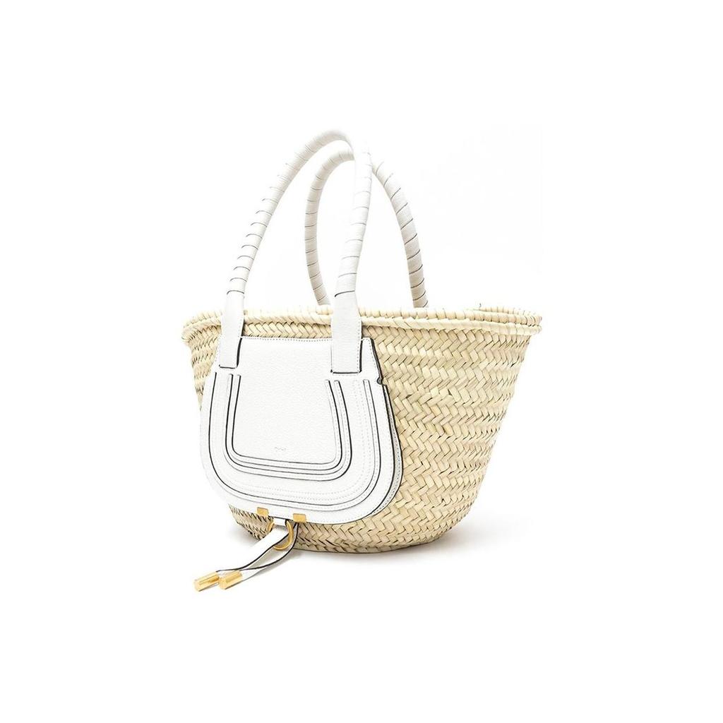 Chloe Geprägtes Logo Kleine Leder Schulter Crossbody Handtasche Damen Handtaschen Weiß C22SS-728G58101