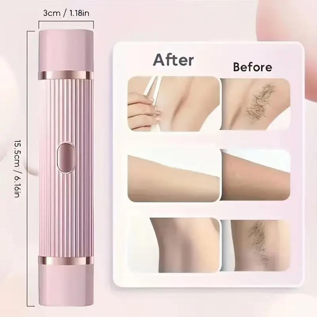 HOMZY Two In One Women's Electric Shaver - Suitable for Eyebrows, Face, Legs, and Armpits, Portable Wet and Dry Hair Remover