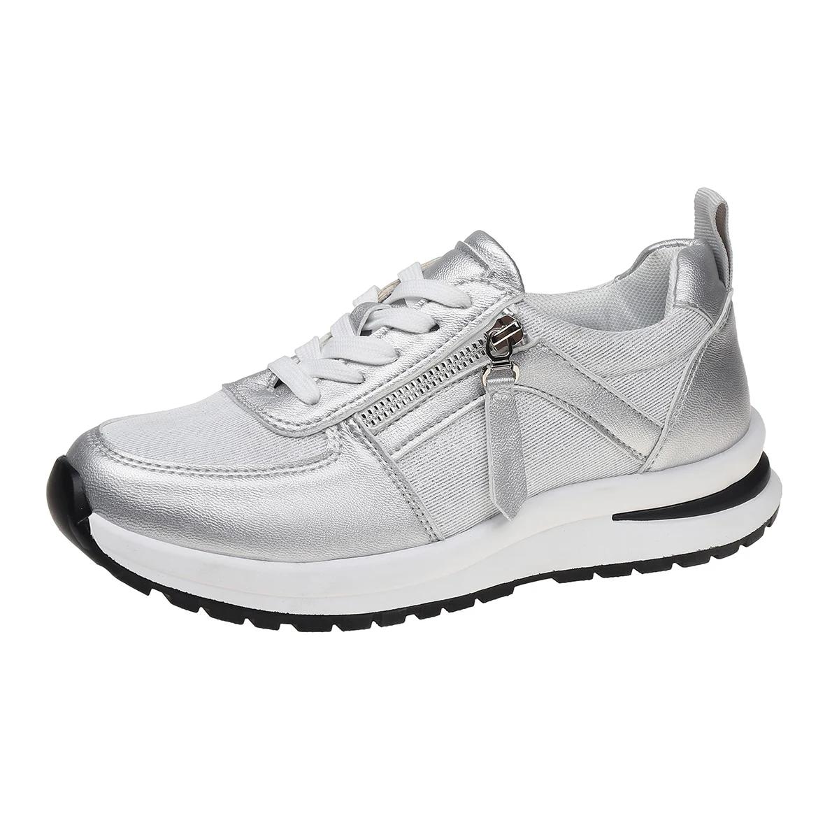 

Women Sneakers Thick Soled Round Head Fashion Shoes Women Comfortable Breathable Casual Wear-resistant Sneakers De Mujer 43