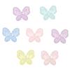 Silver Lined Frosted Butterfly Beads Acrylic Charms for DIY Jewelry Keychain 10 Pcs