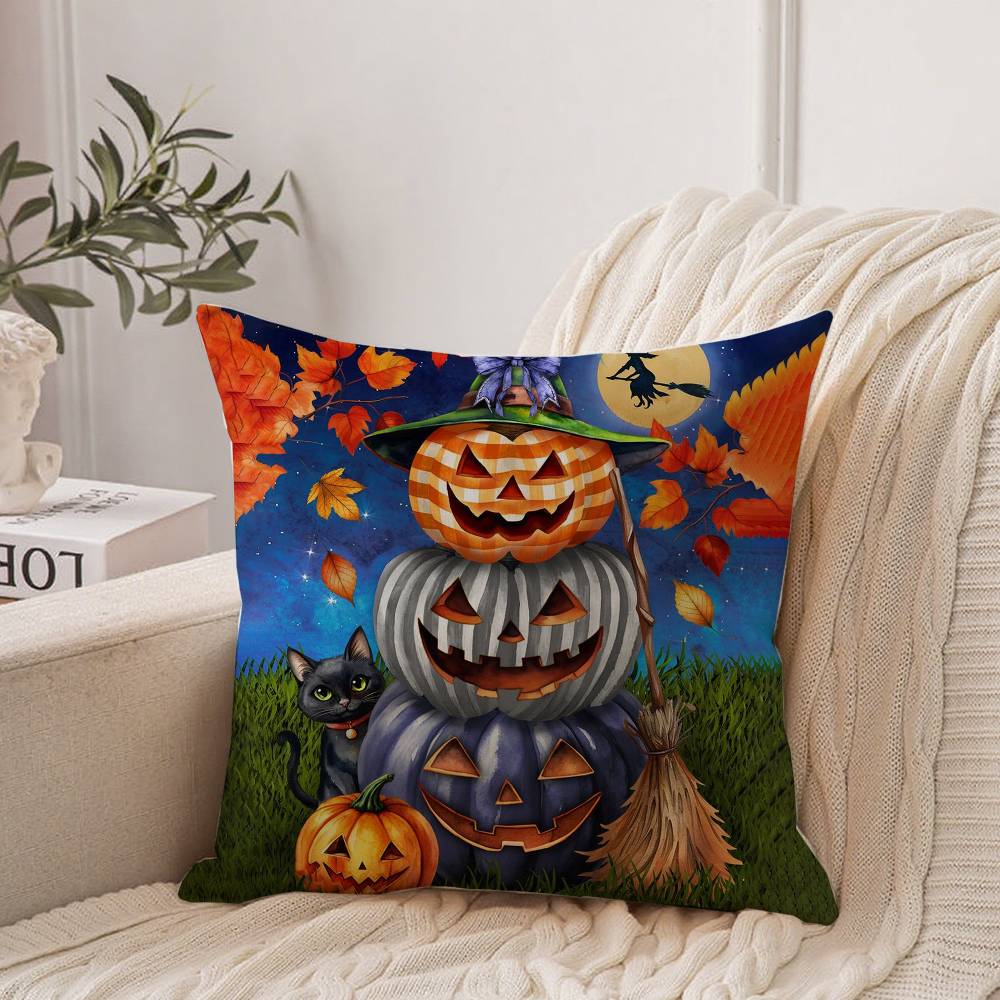 Halloween Pumpkin Pillow Case Home Decor Throw For Sofa Bed Car Room Decor Gift Idea