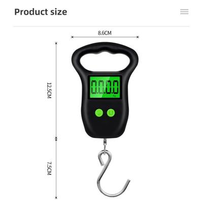 Fishing Digital Hanging Scale with Backlight Clear Reading Portable Luggage Weight Scale Kitchen Precision Weighing Instrument