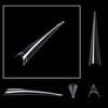 300/500pcs Stiletto Nail Tips Acrylic-Nails Long False Nails Clear/Natural Fake-Nails Half Coverage False Nail Tips